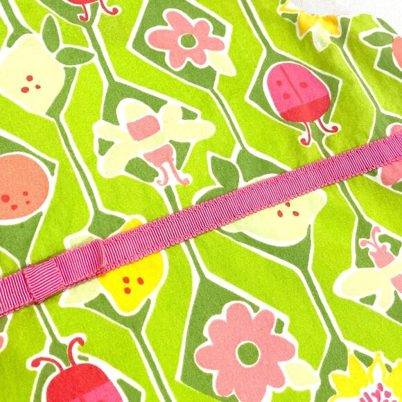 ~ Lilly Pulitzer 6x Girls Floral Sundress* Sleeveless Green Fruit Ladybug Summer - Picture 5 of 13